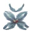 TIPTOP DECORATION Natural Dyed Feathers 10 cm (80 pieces) (Grey) view 3
