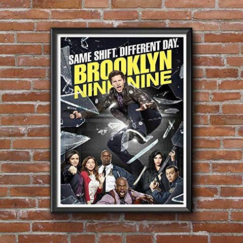 Good Hope Artificial Wood Brooklyn 99 TV Series Framed Poster (10 X 13 Inch Multicolour)