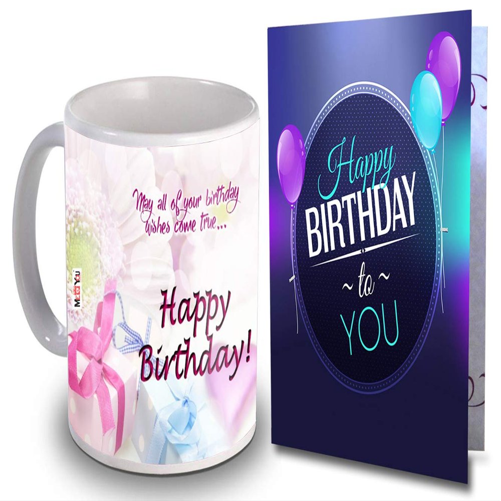 ME & YOU Ceramic Mug With Greeting Card - 1 Piece, Multicolour, 325 ml