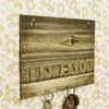 eCraftIndia Abstract Theme Wooden Key Holder with 6 Hooks view 1