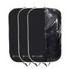 PrettyKrafts Half Transparent Blazer Cover| Suit Covers with Zip for Men,Women|Cloth Organizer for Wardrobe|Premium Zipper & Transparent Window|Foldable Style Cover for Luggage (Set of 3) - Black view 1