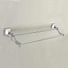 Plantex Stainless Steel Folding Dual Towel Rod/Foldable Towel Hanger for Bathroom/Towel Stand/Bar/Bathroom Organiser(24 Inch-Chrome/Silver) view 2