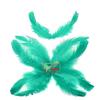 TIPTOP DECORATION Natural Dyed Feathers 10 cm (80 pieces) (Turquoise) view 3