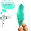 TIPTOP DECORATION Natural Dyed Feathers 10 cm (80 pieces) (Turquoise) view 4