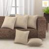 Nendle Velvet Plain Decorative Soft Texture Cushion Cover - Pack Of 5, 16X16 Inch | Soft Smooth Solid Fabric | Square Pillow Covers For Bed, Sofa, Office Chair & Seat, Home Dcor (Beige), 500 TC view 1