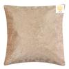 Nendle Velvet Plain Decorative Soft Texture Cushion Cover - Pack Of 5, 16X16 Inch | Soft Smooth Solid Fabric | Square Pillow Covers For Bed, Sofa, Office Chair & Seat, Home Dcor (Beige), 500 TC view 2