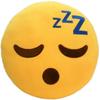 Supreme Home Collective Plush Velvet Emoji Pillow Soft Round, Sleeping Decorative Cushion, (Yellow, Black, 12x12 inches/30x30cm) view 1