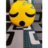 Supreme Home Collective Plush Velvet Emoji Pillow Soft Round, Sleeping Decorative Cushion, (Yellow, Black, 12x12 inches/30x30cm) view 2