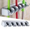 Mop Broom Holder, Wall Mounted Commercial Organizer Storage Rack for Garden Tools, Kitchen, Garage and Laundry view 1
