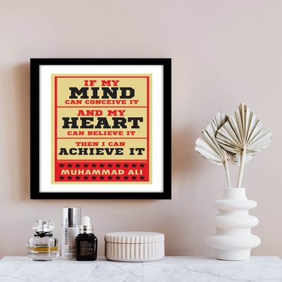 Muhammad Ali Movie Poster Frame For Room & Office (10inch X 13inch, Framed)