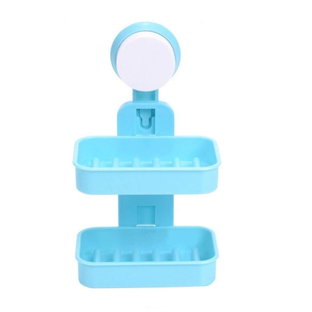 Hetarmi Soap Dish - Double Layer Holder - Wall Tray Holder - Box for Bathroom Shower Tool (Multi Color)