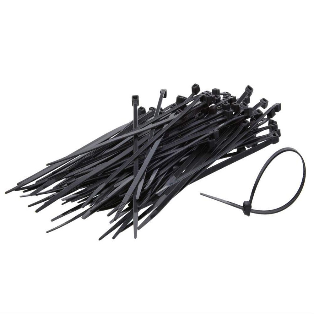 Rpi shop - 4 Inch (100 L x 2.5 W) Cable Ties UV resistant Nylon Zip Wire Organizer Self Locking Tie Black - 1000 PCS