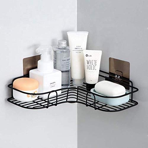 VDHJA Multipurpose Kitchen Bathroom Shelf Wall Holder Storage Rack Corner Shelf Storage Box Strong Suction Cup Shower Rack Self