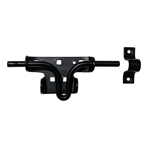 Adonai Hardware "Hareph" Black Antique Iron Padbolt- Black Powder Coated