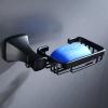 Plantex Space Aluminum Soap Holder for Bathroom Wall/Soap Stand/Soap Dish/Soap Dish Holder for Bathroom Accessories (Black) view 1