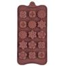 SKYFUN (LABEL) Silicone Chocolate Making Different Shaped Moulds, 15 Cavities, Brown view 1