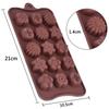 SKYFUN (LABEL) Silicone Chocolate Making Different Shaped Moulds, 15 Cavities, Brown view 2