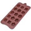 SKYFUN (LABEL) Silicone Chocolate Making Different Shaped Moulds, 15 Cavities, Brown view 3