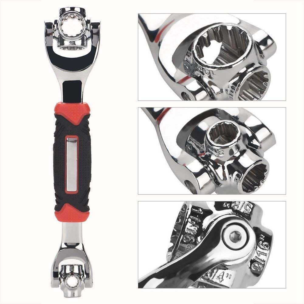 NIWRT 48 in 1 Socket Wrench Multifunction Universal Tool (Silver)