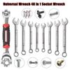 NIWRT 48 in 1 Socket Wrench Multifunction Universal Tool (Silver) view 4