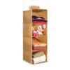 PrettyKrafts F1231 4 Tiers Clothes Hanging Organizer, Wardrobe for Regular Garments, Shoes Storage Cupboard, Hanger Bag - Beige view 1