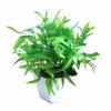 PINDIA Artificial Miniature Leaf Plant with Plastic Pot (Green, 1 Piece) view 2
