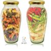 STAR WORK 1 Liters Mason Glass Jars with Lids | Airtight | Kitchen Container Set | Kitchen Accessories Storage Big Jar and Containers | Transparent Bottles | Bpa Free (1000ml/1kg, Set Of 4) view 2