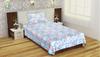 COT PRINTS Cotton Single Bed Sheet Set (1 Sheet and 1 Pillow Cover)(90 x 60 Inches) Flower Blue view 1
