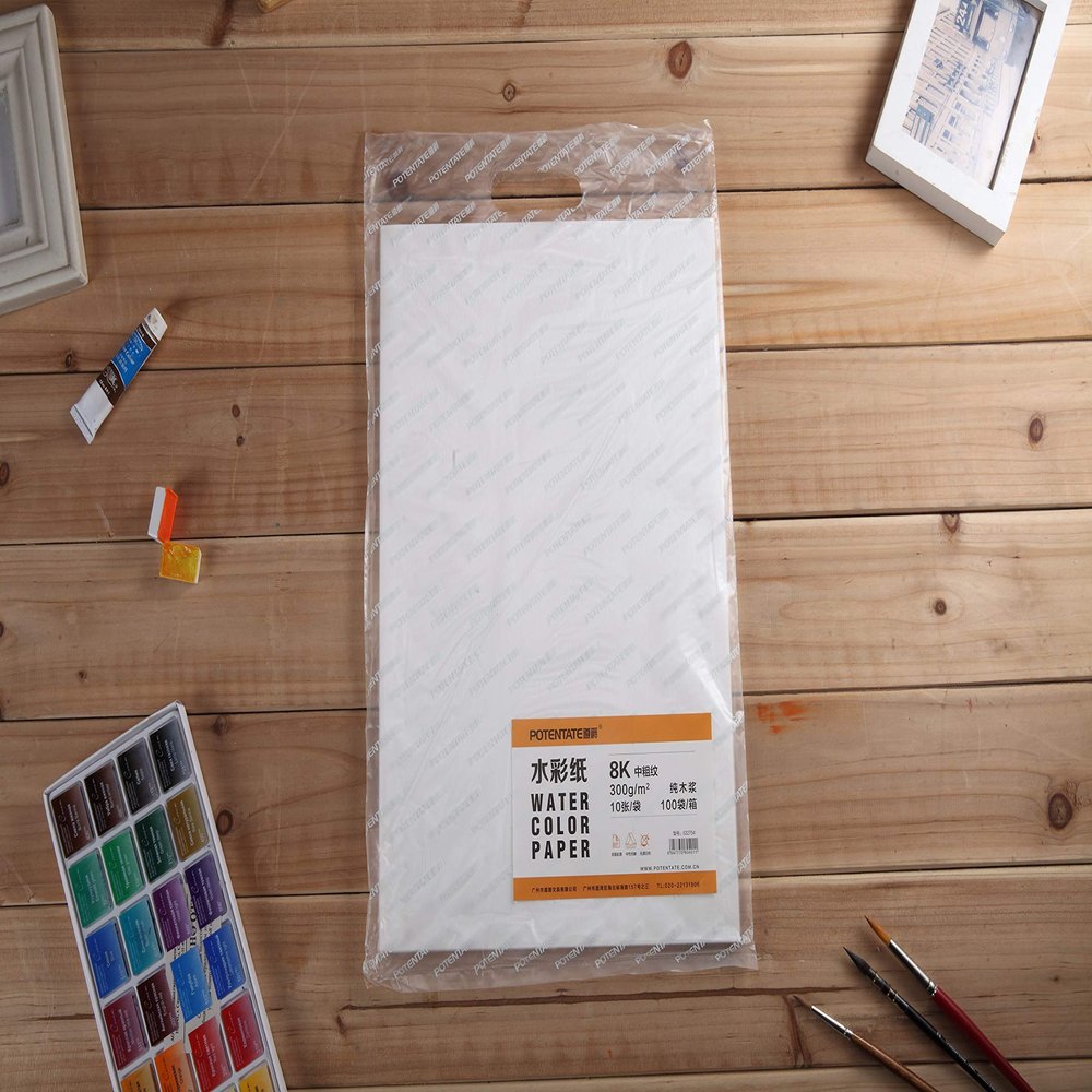 ARTRACK Artist Water Color Paper 300 Gsm Cold Press 39.4 CM X 26.7 CM (8K Size) Pack of 10 Sheets