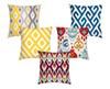 AEROHAVEN Set of 5 Designer Decorative Throw Pillow/Cushion Covers (Multi, 12 x 12 inch) view 4