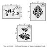 Kayra Decor KHS422238117 PVC Wall Stencil (16 x 24-inches Pack of 3) view 4