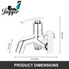 Jagger Bat Full Brass 2 in 1 Bib Cock/Two Way Taps for Bathroom, Washing Machine with Wall Flange and Teflon Tape (Chrome Finish) view 2