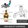 Jagger Bat Full Brass 2 in 1 Bib Cock/Two Way Taps for Bathroom, Washing Machine with Wall Flange and Teflon Tape (Chrome Finish) view 4