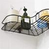VIHAX Stainless Steel Bathroom Corner Shelf Organizer Storage Hanging Shower Caddy Rack for Bathroom Self-Adhesive Wall Mounted Corner Shower Caddy for Bathroom and Kitchen - Black view 4