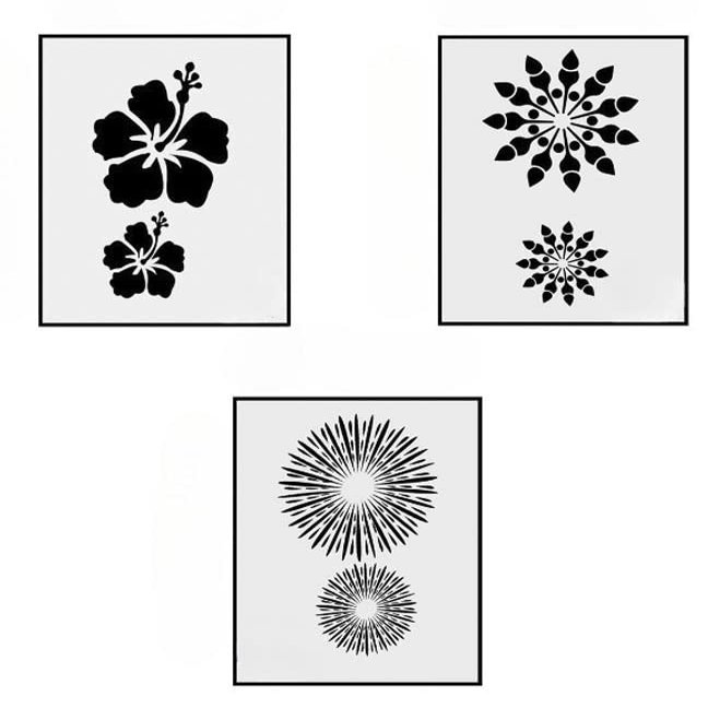 Kayra Decor KHS356441380 PVC Wall Stencil (16 x 24-inches Pack of 3)