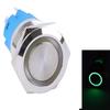 RDR STORE 22 mm Large Size Waterproof Flat Round Stainless Steel Metal Push Button Switch with LED Light (Latching Green) view 1