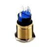 RDR STORE 22 mm Large Size Waterproof Flat Round Stainless Steel Metal Push Button Switch with LED Light (Latching Green) view 2