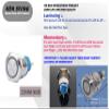 RDR STORE 22 mm Large Size Waterproof Flat Round Stainless Steel Metal Push Button Switch with LED Light (Latching Green) view 4