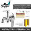 JAGGER JGR51 Bat 2 in 1/2 Way Bib Cock Taps Compatible for Washing Machine, Bathroom, Toilet Hose with Teflon Tape and Wall Flange view 3