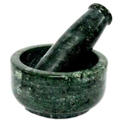 SAMEER SALES Marble Mortar & Pestle Set,Khara,Khalbatta,Imam Dasta,Ohkli Musal,Idi Kallu,Khal Musal,Spice Grinder,okhli Masher,Spice Masher for Home (4 Inches, Dark Green) (GK4)