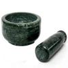SAMEER SALES Marble Mortar & Pestle Set,Khara,Khalbatta,Imam Dasta,Ohkli Musal,Idi Kallu,Khal Musal,Spice Grinder,okhli Masher,Spice Masher for Home (4 Inches, Dark Green) (GK4) view 2