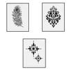 Kayra Decor KHS311238264 PVC Wall Stencil (16 x 24-inches Pack of 3) view 1