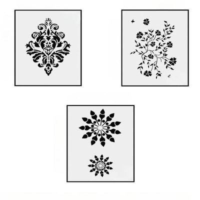 Kayra Decor KHS238394441 PVC Stencil (16 x 24-inches Pack of 3)