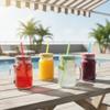 Ash & Roh - 400ml Glass Jar with Straw and Handle | Solid Containers for Juice Water Shakes and Milk | Home and Restaurant Use | Big Mouth Easy to Wash (Reusable Straw Freeee) (4) view 1