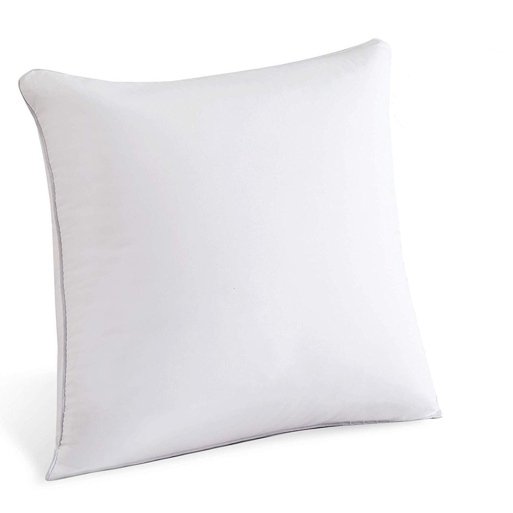 SONNASOFT 18 x 18 Pillow Inserts (Set of 1) - Throw Pillow Inserts with 100% Cotton Cover - 18 Inch Square Interior Sofa Pillow Inserts - Decorative Pillow Insert Pair - White Couch Pillow