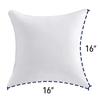 SONNASOFT 18 x 18 Pillow Inserts (Set of 1) - Throw Pillow Inserts with 100% Cotton Cover - 18 Inch Square Interior Sofa Pillow Inserts - Decorative Pillow Insert Pair - White Couch Pillow view 3