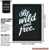 Interio Crafts Be Wild and Free Inspirational Motivational Quotes Framed Poster for Office and Home Wall Decor (Frame Size :13"X10" Inches) - Black view 4