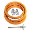 Star R System Rubber Bharat Gas, LPG Hose Pipe-Orange and Epex Lighter with 2 China Clamp (1.5 m) view 1
