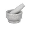 SAMEER SALES Marble Mortar & Pestle Set,Khara,Khalbatta,Imam Dasta,Ohkli Musal,Idi Kallu,Khal Musal,Spice Grinder,okhli Masher,Spice Masher for Home (4 Inches, White with Dots) view 1