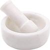 SAMEER SALES Kitchen Tool Mortar and Pestle Set, Kharad, Spice Masher, Spice Mixer Medicine Grinder - 4 Inches - Made of White Marble from Banks of Holy Narmada River - Spice Grinder Masher (WK4) view 1